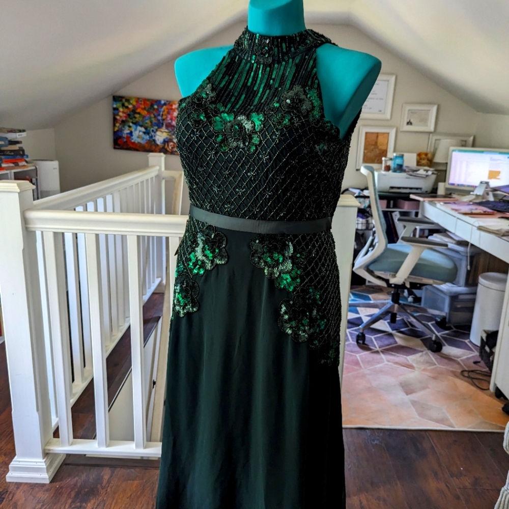 Frock and Grill Green Sequined Dress